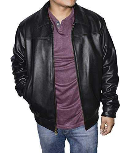 Victory Outfitters Men's Genuine Leather Classic Bomber Jacket Mens Leather coat with Zip Out Liner