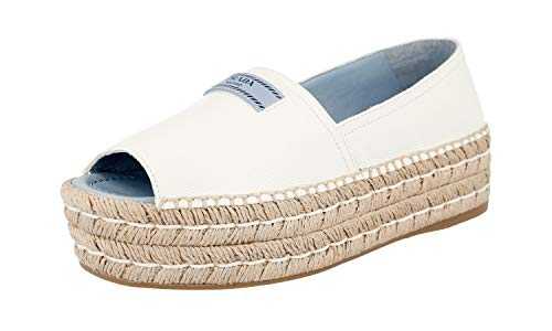 Prada Women's 1X3341 XPY F0009 White Leather Sandals UK 4.5 / EU 37.5