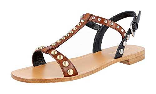 Prada Women's 1X251H Brown Leather Sandals UK 4 / EU 37