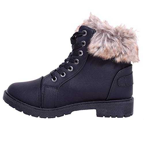 CORE COLLECTION Ladies Faux Fur Grip Sole Winter Warm Ankle Womens Boots Trainers Shoes Size 3-8