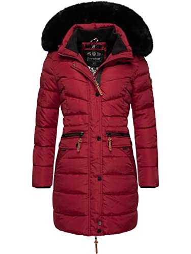 Navahoo Paula Long Ladies’ Winter Puffer Coat with faux fur 12 Colors XS-XXL