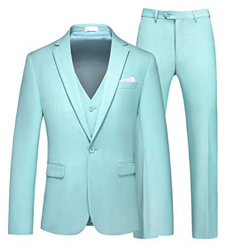 MOGU Men 3 Piece Suit Slim Fit Wedding Tuxedos Leisure Prom Suits