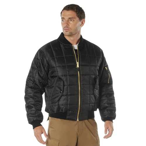 Rothco Quilted MA-1 Flight Bomber Jacket – Puffer Styled Field Coat with Warm Poly Fiberfill