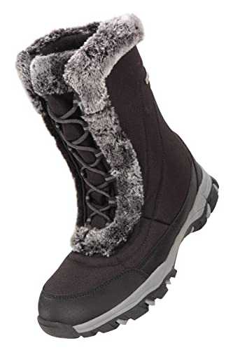 Mountain Warehouse Ohio Womens Snow Boots - Snow Proof Ladies Faux Fur Shoes, Thermal Tested -20 °C, IsoTherm - Winter Skiing, Winter Sports, Walking