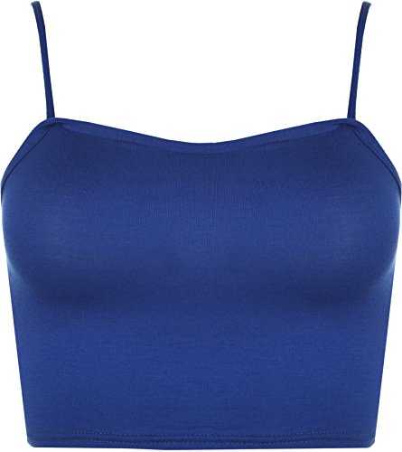 WearAll Womens Strappy Sleeveless Ladies Bralet Crop Stretch Vest Top - 8-14