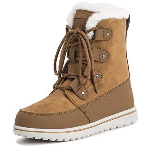 Polar Womens Fleece Lined Snow Winter Waterproof Hiking Durable Ankle Boots