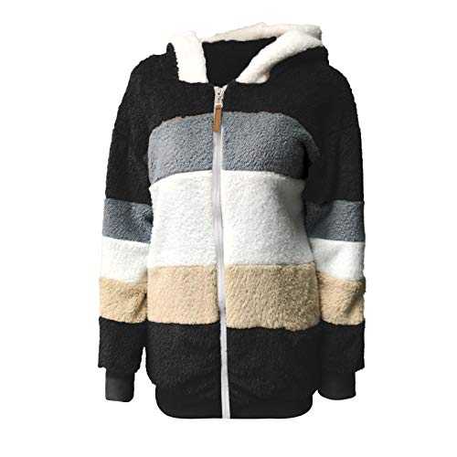 Winter Warm Solid Color Jacket Outerwear Soft Coat for Women UK Sale Clearance Ladies Solid Warm Winter Womens Women's Coat Warm up Coat Thick Warm Fleece Zipper Womens Casual Anorak Jacket
