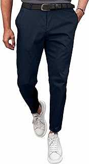 Meilicloth Mens Chinos Trousers Casual Stretch Suit Trousers Cotton Chino Smart Pants
