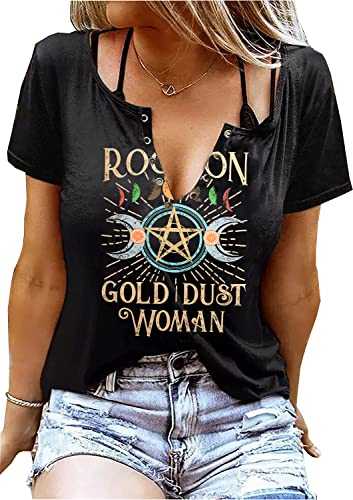 Vintage Rock Music T-Shirt Women Retro Graphic Concert Tees Tops Funny Letter Print Short Sleeve Band Shirt