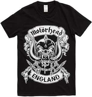Rock Off Motorhead Crossed Swords England Crest Black T Shirt