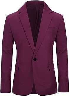 Allthemen Mens Casual Suit Jackets Slim Fit Blazer One Button Suits Coat Solid Casual Jacket Tops