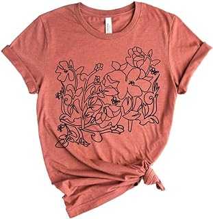 POPPY & PINE Cute Graphic Tees for Women