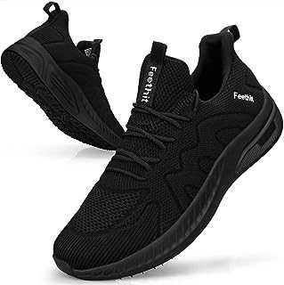 Feethit Trainers Men Running Shoes Tennis Sports Training Walking Gym Athletic Fitness Fashion Sneakers Trainers for Men Breathable Lightweight Comfortable Outdoor Flat Shoes for Jogging
