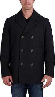 Nautica Men's Big and Tall Melton Double-Breasted Peacoat