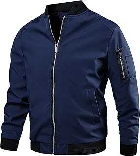 Lentta Men's Slim Fit Lightweight Softshell Bomber Jacket Coat Fall Jackets For Men