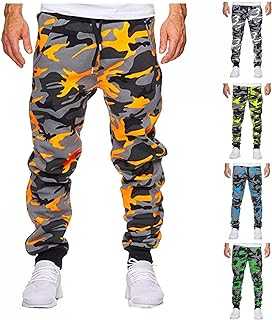 Men's Camouflage Cargo Combat Trousers Stylish Lightweight Comfortable Men's Cargo Pants Thermal Sports Elastic Hem Straight Work Trouser Stretch Tracksuit Bottoms Zip Combat Trousers For Men Uk