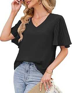 Odosalii Women's Plaid Shirts Long Sleeve Tops Pattern Raglan Shirts Round Neck Tunic Tops